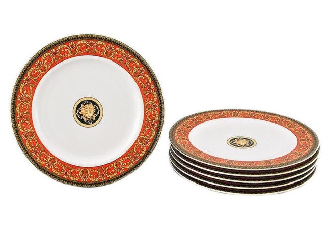Набор тарелок 25 см Сабина Версаче красная линия Leander