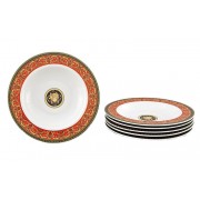 Набор суповых тарелок 23 см Сабина Версаче красная линия Leander