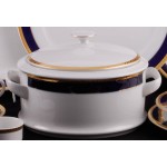 Чайно-столовый сервиз Leander Сабина 0767 Кобальтовая лента на 6 персон 40 предметов