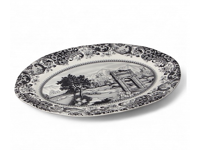 Блюдо овальное 25,5 см Rome Grey Claytan