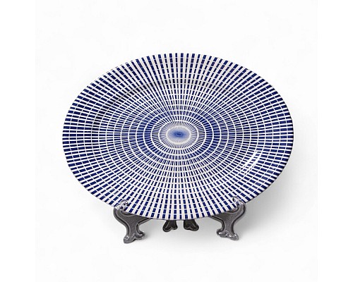 Блюдо овальное 25,5 см Singapore Blue Claytan