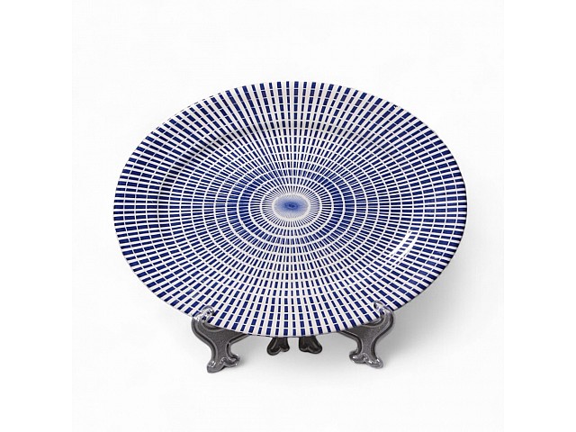 Блюдо овальное 25,5 см Singapore Blue Claytan