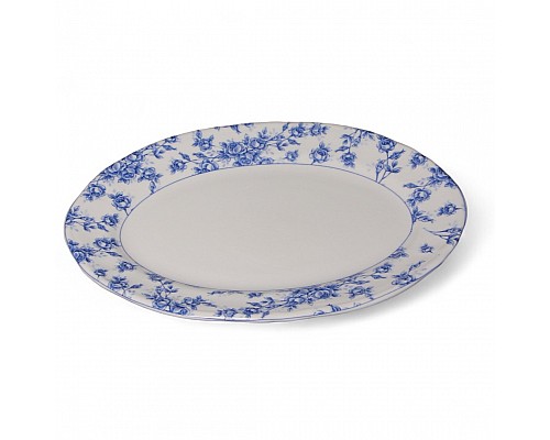 Блюдо овальное 25,5 см Rose Cluster Blue Claytan