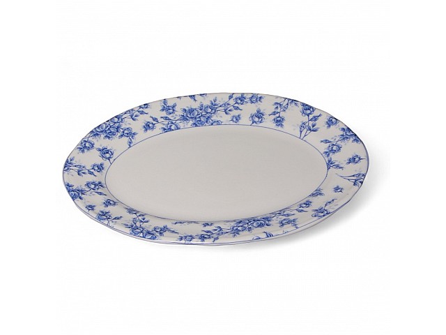 Блюдо овальное 25,5 см Rose Cluster Blue Claytan