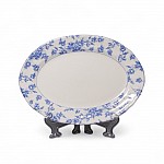 Блюдо овальное 25,5 см Rose Cluster Blue Claytan