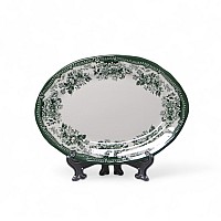 Блюдо овальное 25,5 см DIANA Rose Jade Green Claytan