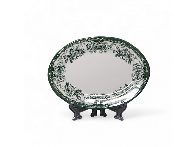 Блюдо овальное 25,5 см DIANA Rose Jade Green Claytan