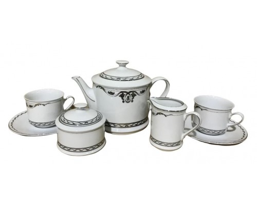 Сервиз чайный Rudolf Kampf Роза и Ленты 2275 на 6 персон 15 предметов в подарочном коробе