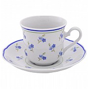 Набор чашек высоких с блюдцами Leander Мэри-Энн Синие цветы 0,2 л