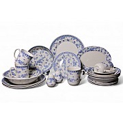 Сервиз столовый на 4 персоны 21 предмет Rose Cluster Blue Claytan
