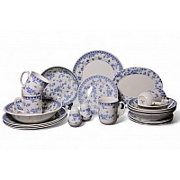 Сервиз столовый на 4 персоны 21 предмет Rose Cluster Blue Claytan
