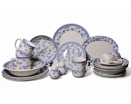 Сервиз столовый на 4 персоны 21 предмет Rose Cluster Blue Claytan Сервиз столовый на 4 персоны 21 предмет Rose Cluster Blue Claytan