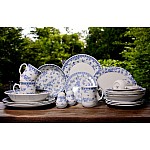 Сервиз столовый на 4 персоны 21 предмет Rose Cluster Blue Claytan