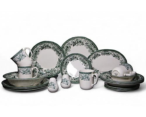 Сервиз столовый на 4 персоны 21 предмет DIANA Rose Jade Green Claytan