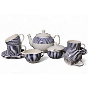 Чайный набор на 4 персоны 11 предметов Singapore Blue Claytan