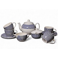Чайный набор на 4 персоны 11 предметов Singapore Blue Claytan