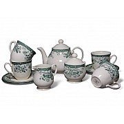 Чайный набор на 4 персоны 11 предметов DIANA Rose Jade Green Claytan