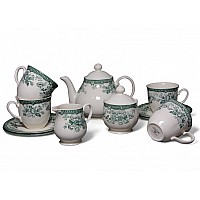 Чайный набор на 4 персоны 11 предметов DIANA Rose Jade Green Claytan
