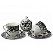 Набор из двух чайных пар с сахарницей 5 предметов Rome Grey Claytan