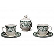 Набор из двух чайных пар с сахарницей 5 предметов 240 мл DIANA Rose Jade Green Claytan