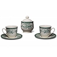 Набор из двух чайных пар с сахарницей 5 предметов 240 мл DIANA Rose Jade Green Claytan