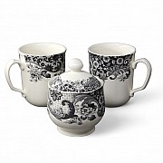 Набор из двух кружек с сахарницей 3 предмета Rome Grey Claytan