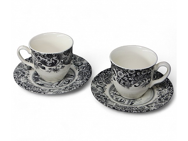 Набор из двух чайных пар 4 предмета Rome Grey Claytan