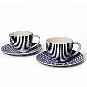 Набор из двух чайных пар 4 предмета 240 мл Singapore Blue Claytan