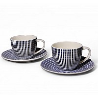 Набор из двух чайных пар 4 предмета 240 мл Singapore Blue Claytan