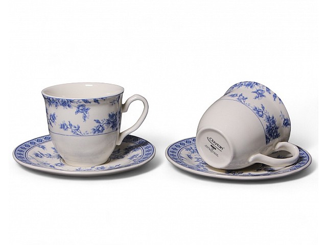 Набор из двух чайных пар 4 предмета Rose Cluster Blue Claytan