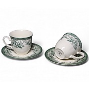 Набор из двух чайных пар 4 предмета 240 мл DIANA Rose Jade Green Claytan