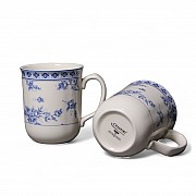 Набор из двух кружек Rose Cluster Blue Claytan