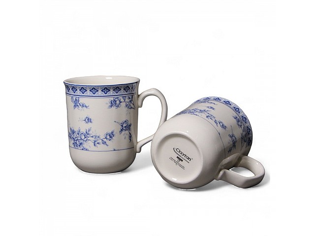 Набор из двух кружек Rose Cluster Blue Claytan