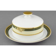 Масленка круглая Leander Сабина 0711 Фрукты на зеленой ленте 0,25кг