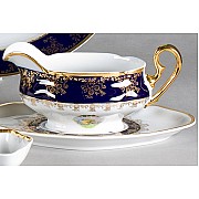 Соусница овальная с подставкой Leander Мэри-Энн Мадонна кобальт 0179 0,35л