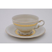 Чашка низкая с блюдцем Leander Соната 1239 Слоновая кость 0,2 л
