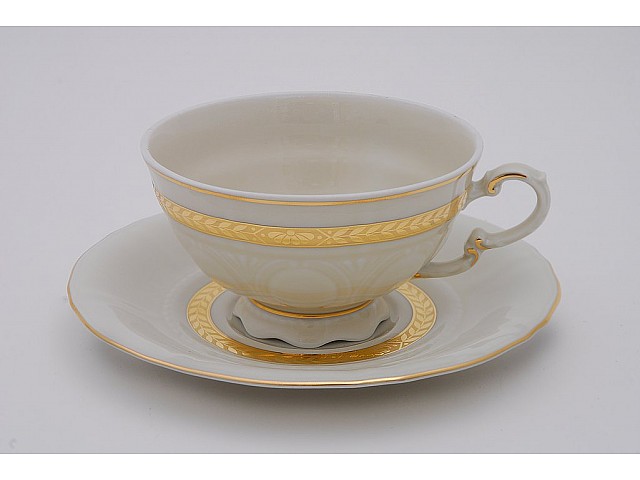 Чашка низкая с блюдцем Leander Соната 1239 Слоновая кость 0,2 л