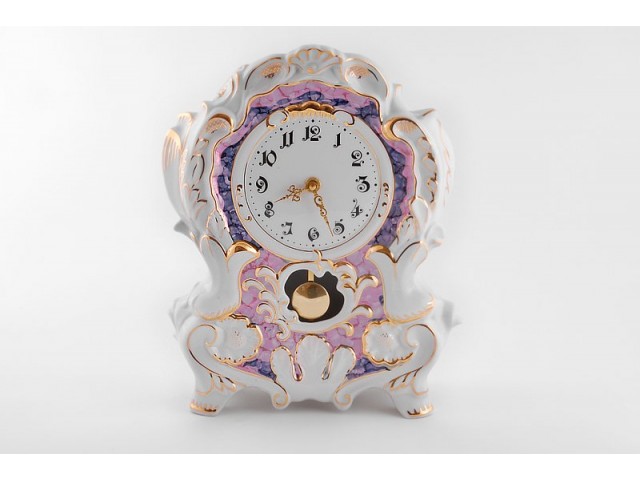 Часы каминные Leander фиолетовые 32см