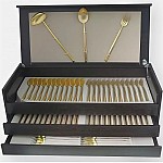 Набор столовых приборов MEZZO GOLD матовый 72 предмета