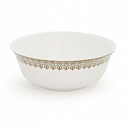 Тарелка суповая Белый с золотом Акку 500 мл