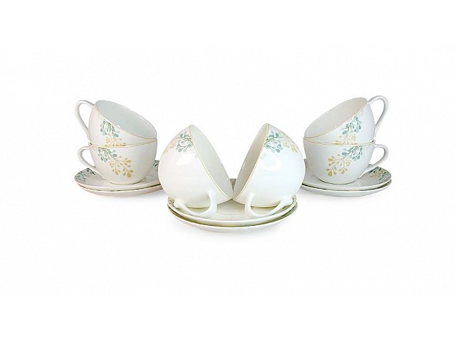 Набор чайных пар Оливия Акку 300 мл на 6 персон 12 предметов