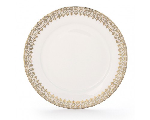 Тарелка закусочная Белый с золотом Акку 21 см
