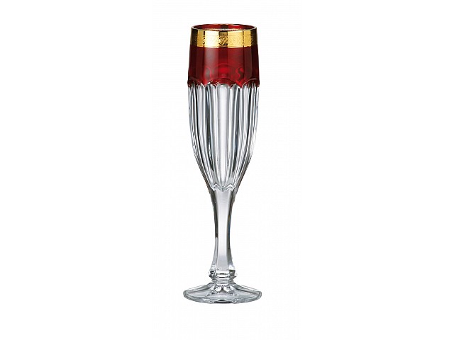 Набор фужеров для шампанского 150 мл Сафари Рубин Bohemia Crystal