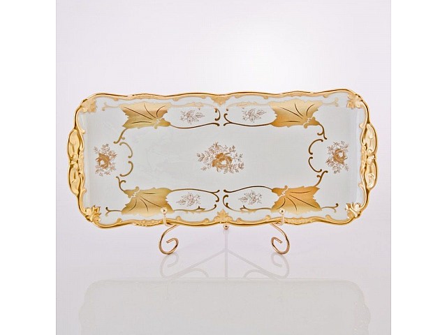 Рулетница 36см Weimar Porzellan Кленовый лист белый