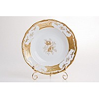 Набор глубоких тарелок Кленовый лист белый Weimar Porzellan 24 см 6 штук