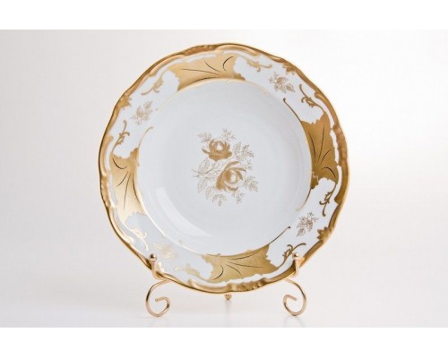 Набор глубоких тарелок Кленовый лист белый Weimar Porzellan 24 см 6 штук