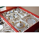 Чайный сервиз Мейсенский букет Weimar Porzellan на 6 персон 21 предмет подарочный