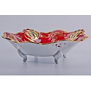 Сухарница 27 см Weimar Porzellan Ювел красный