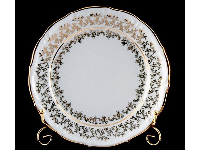Набор тарелок Bavaria Лист белый 24 см 6 штук