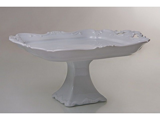 Блюдо квадратное на ножке Недекорированный Weimar Porzellan 30 см